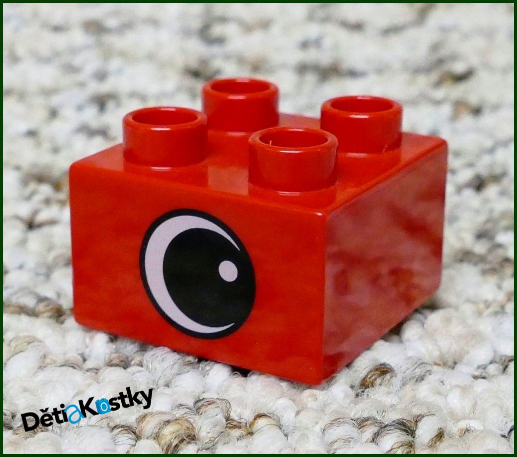 Lego® Duplo® Kostka Červená 2x2 Oko Klasické