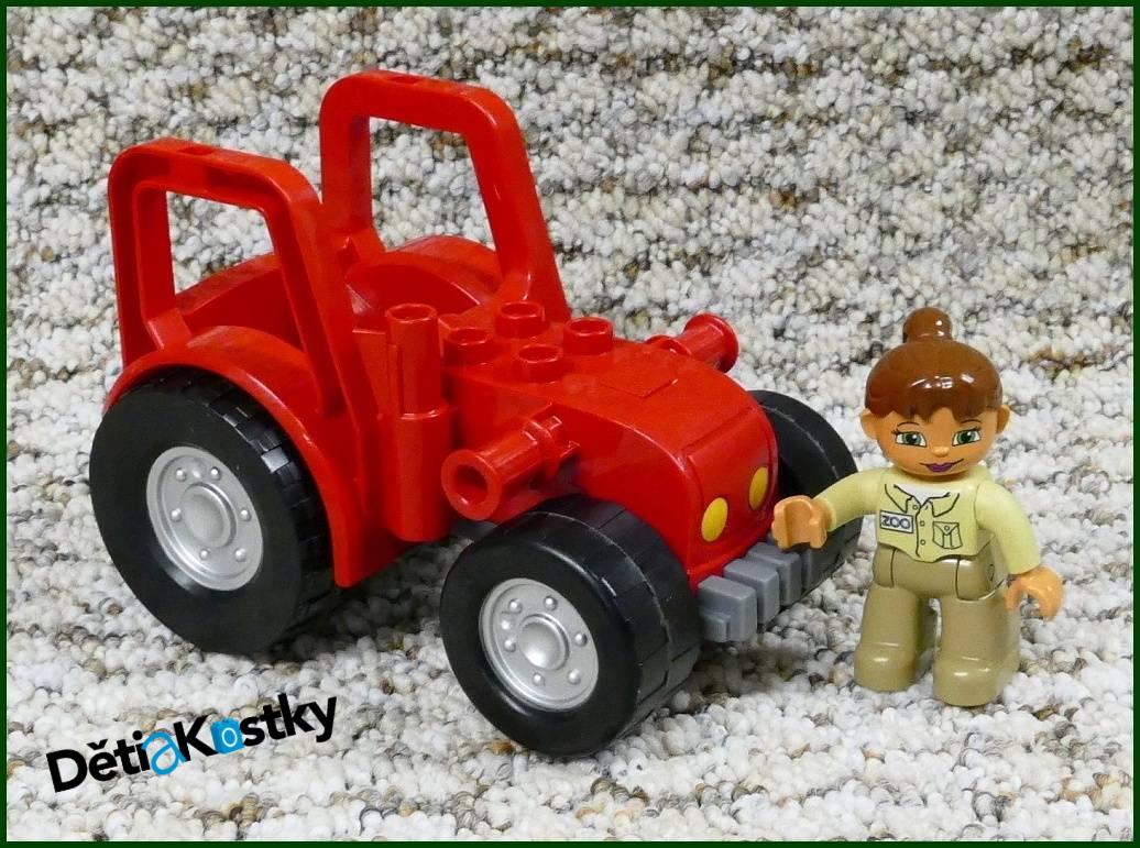 Lego® Duplo® Traktor Velký Červený s Figurkou