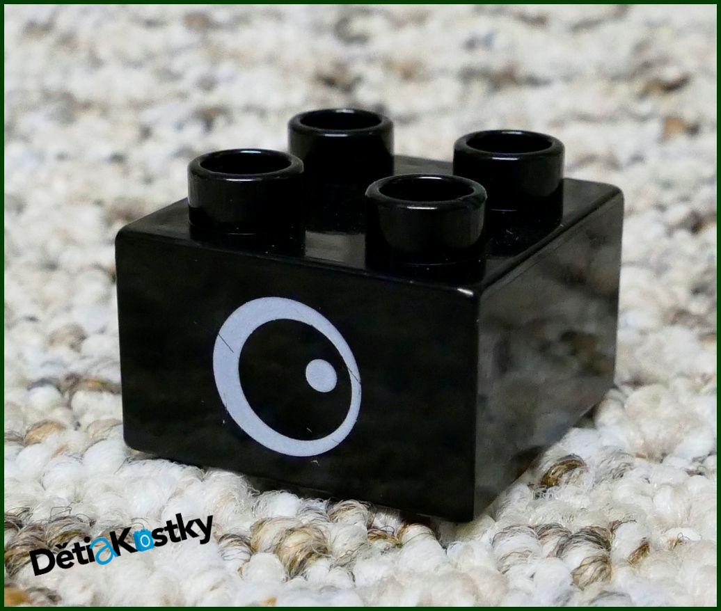 Lego® Duplo® Kostka Černá 2x2 Oko Klasické