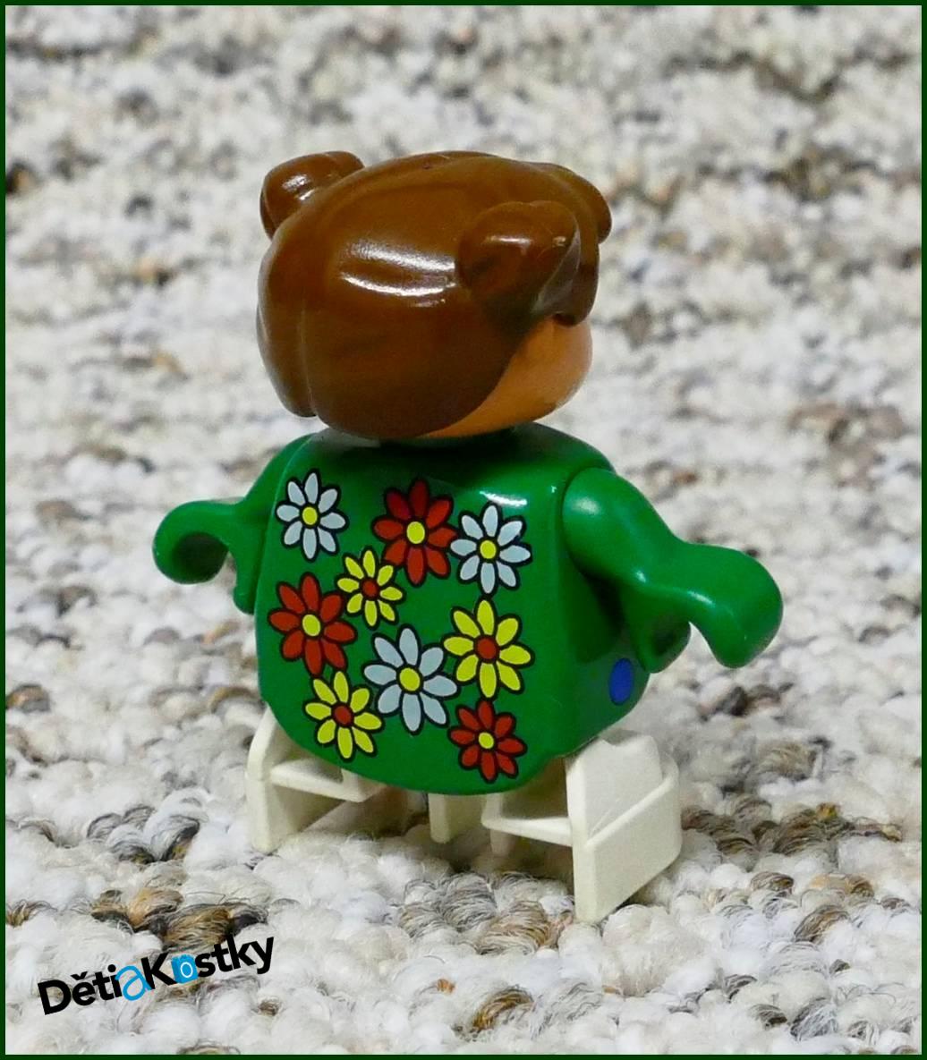 Lego® Duplo® Figurka Holčička Zelená s Kytičkami