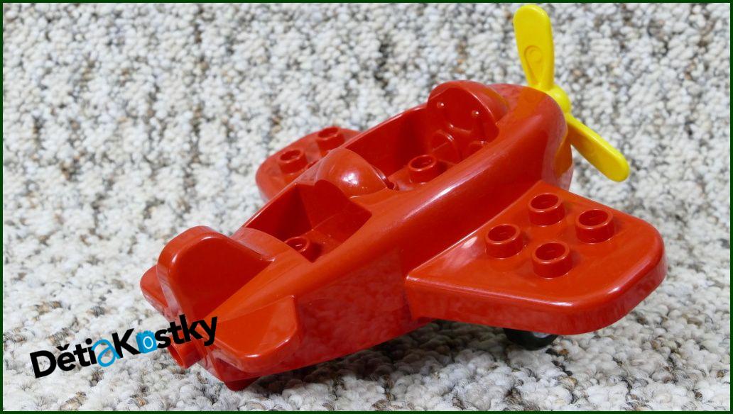 Lego® Duplo® Letadlo Malé Červené se Šedým Podvozkem