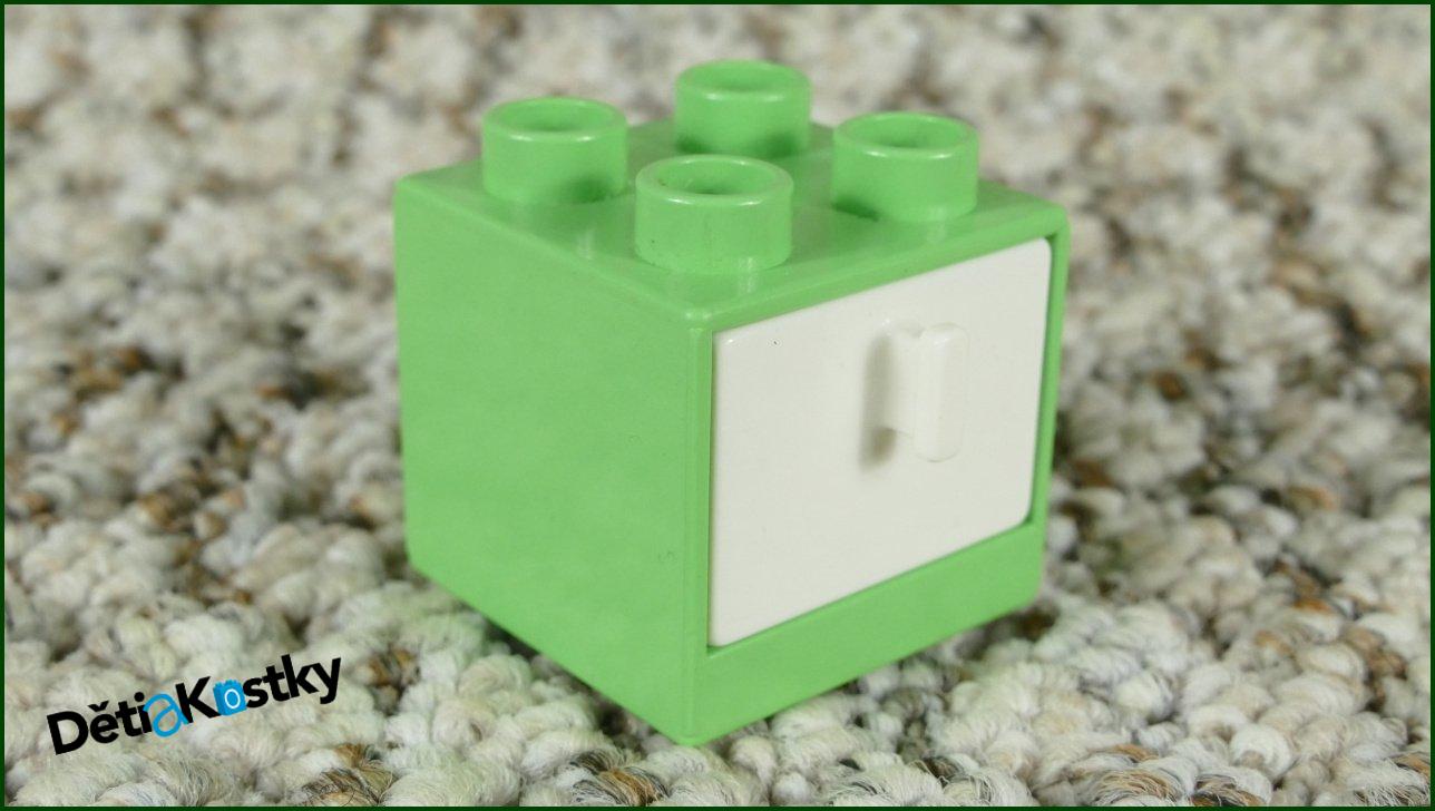 Lego® Duplo® Skříňka Malá Světlounce Zelená/Bílý Šuplík