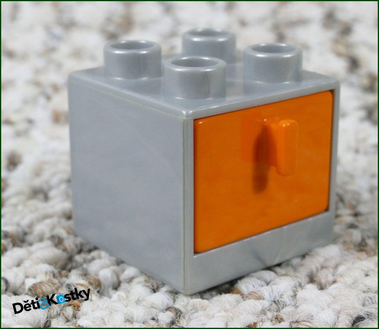 Lego® Duplo® Skříňka Malá Šedá/Oranžový Šuplík