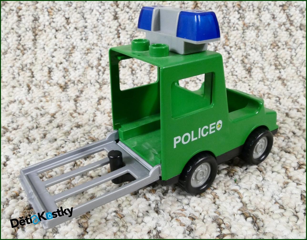 Lego® Duplo® Policejní Dodávka Zelená se Šedým Majáčkem