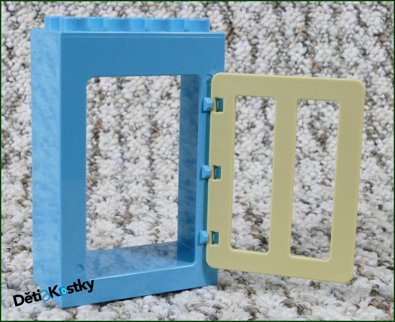 Lego® Duplo® Kostka s Dveřmi Tyrkysová Vysoká - Béžové Dveře