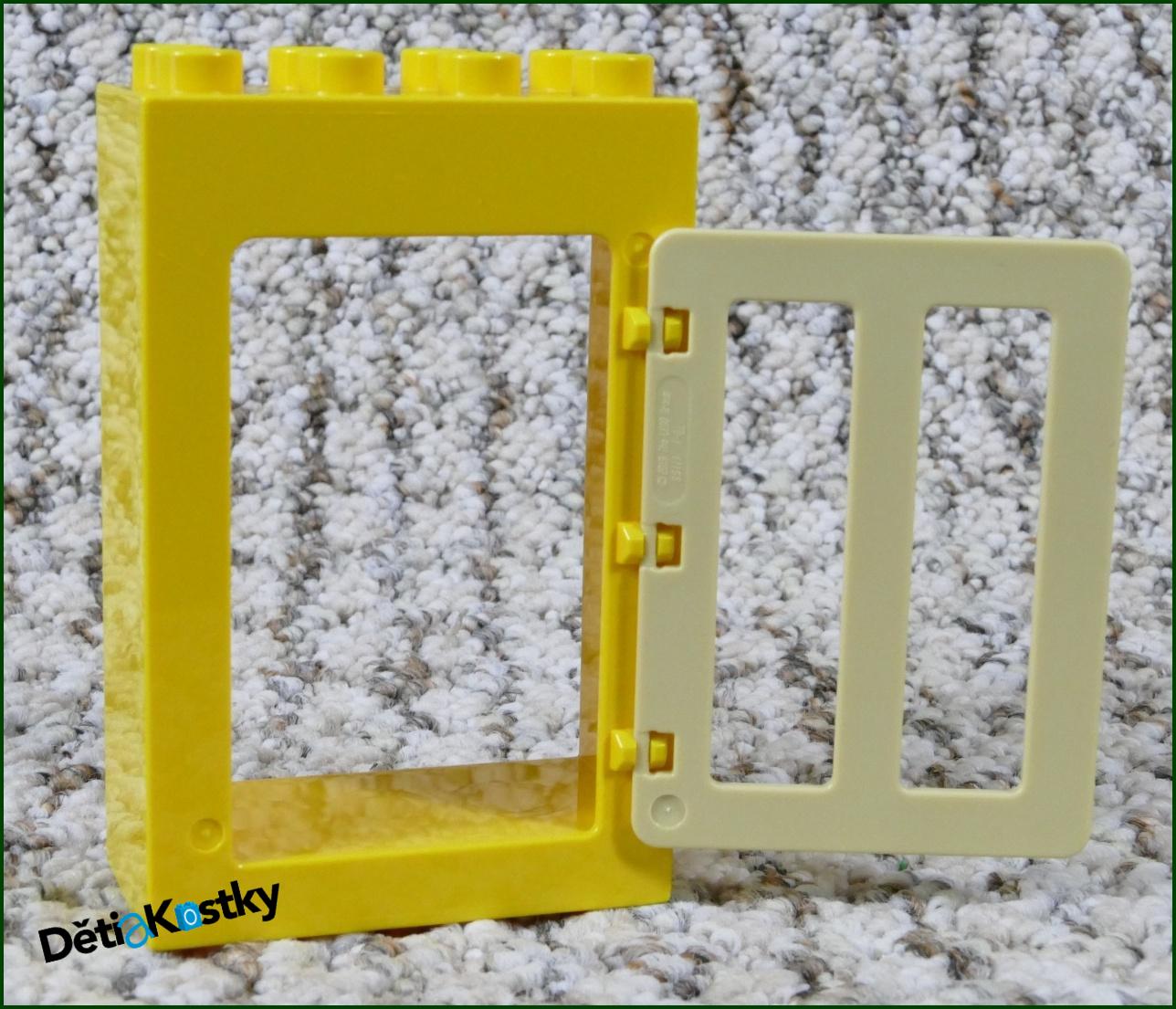 Lego® Duplo® Kostka s Dveřmi Žlutá Vysoká - Béžové Dveře