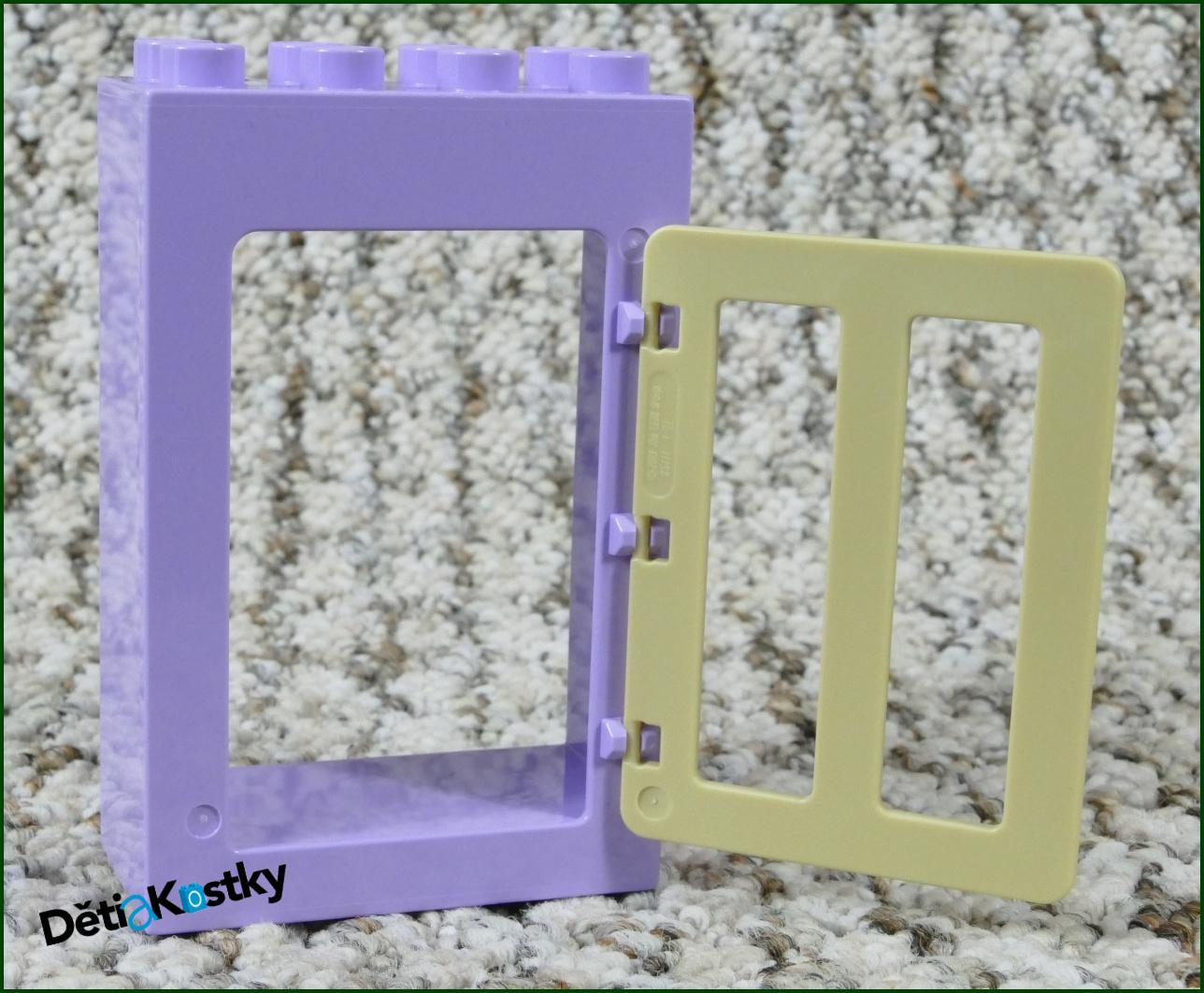 Lego® Duplo® Kostka s Dveřmi Fialková Vysoká - Béžové Dveře