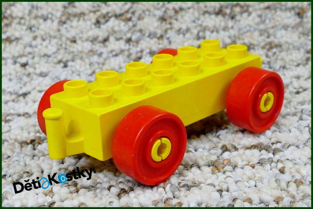 Lego® Duplo® Podvozek pro Auta Žlutý (Červená Kola)