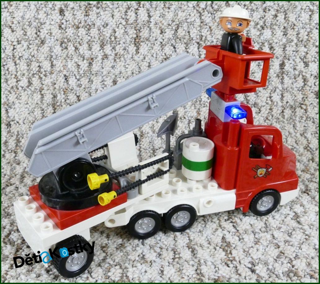 Lego® Duplo® Hasičské Auto Červený Tahač/Bílý Návěs