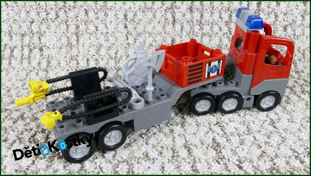 Lego® Duplo® Hasičské Auto s Návěsem a Majáčkem