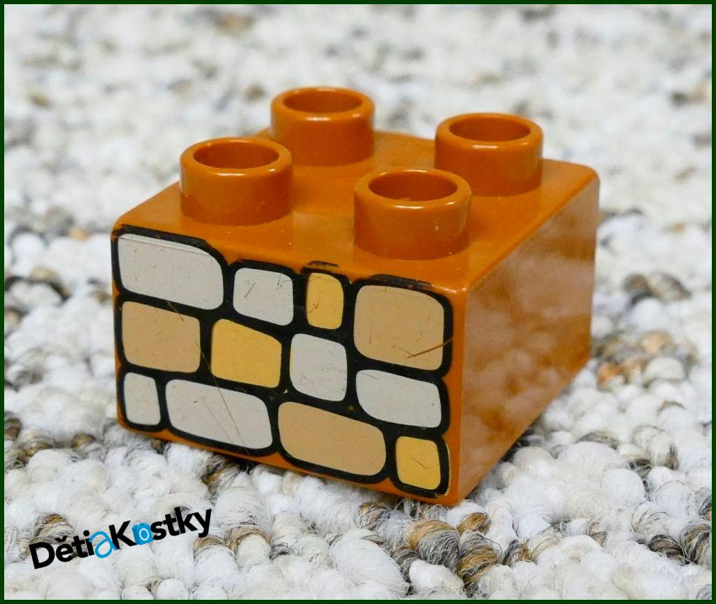Lego® Duplo® Kostka Hnědá 2x2 Zeď