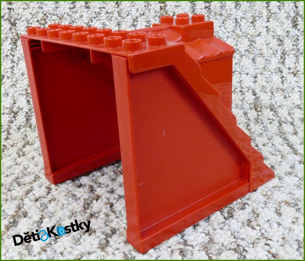 Lego® Duplo® Domeček - Červená Střecha, Červené Bočnice, Bílé Dveře
