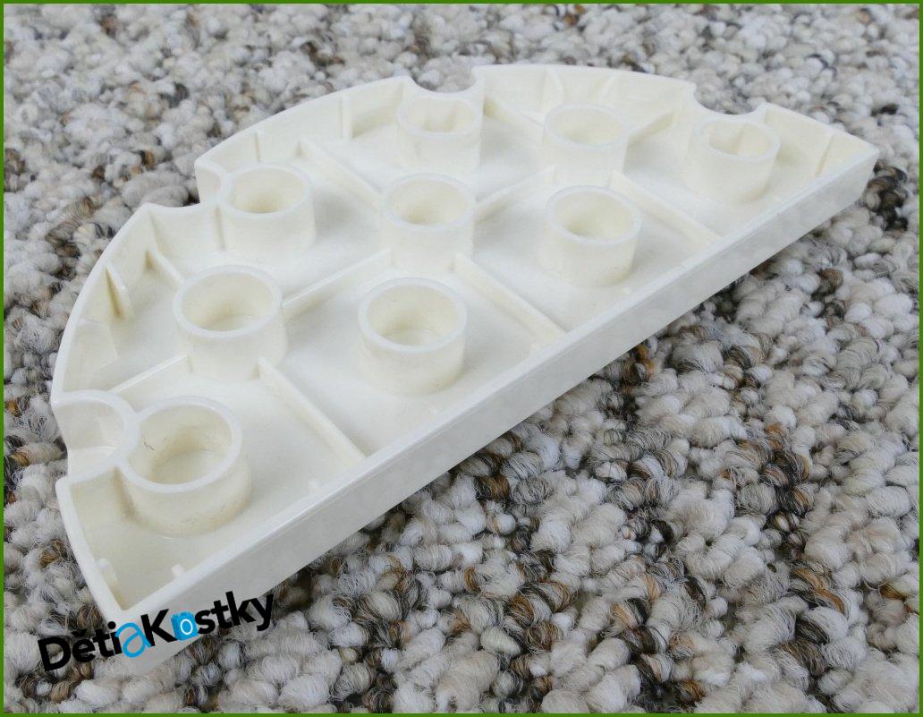 Lego® Duplo® Podložka/Destička 4x8 Půlkulatá Bílá