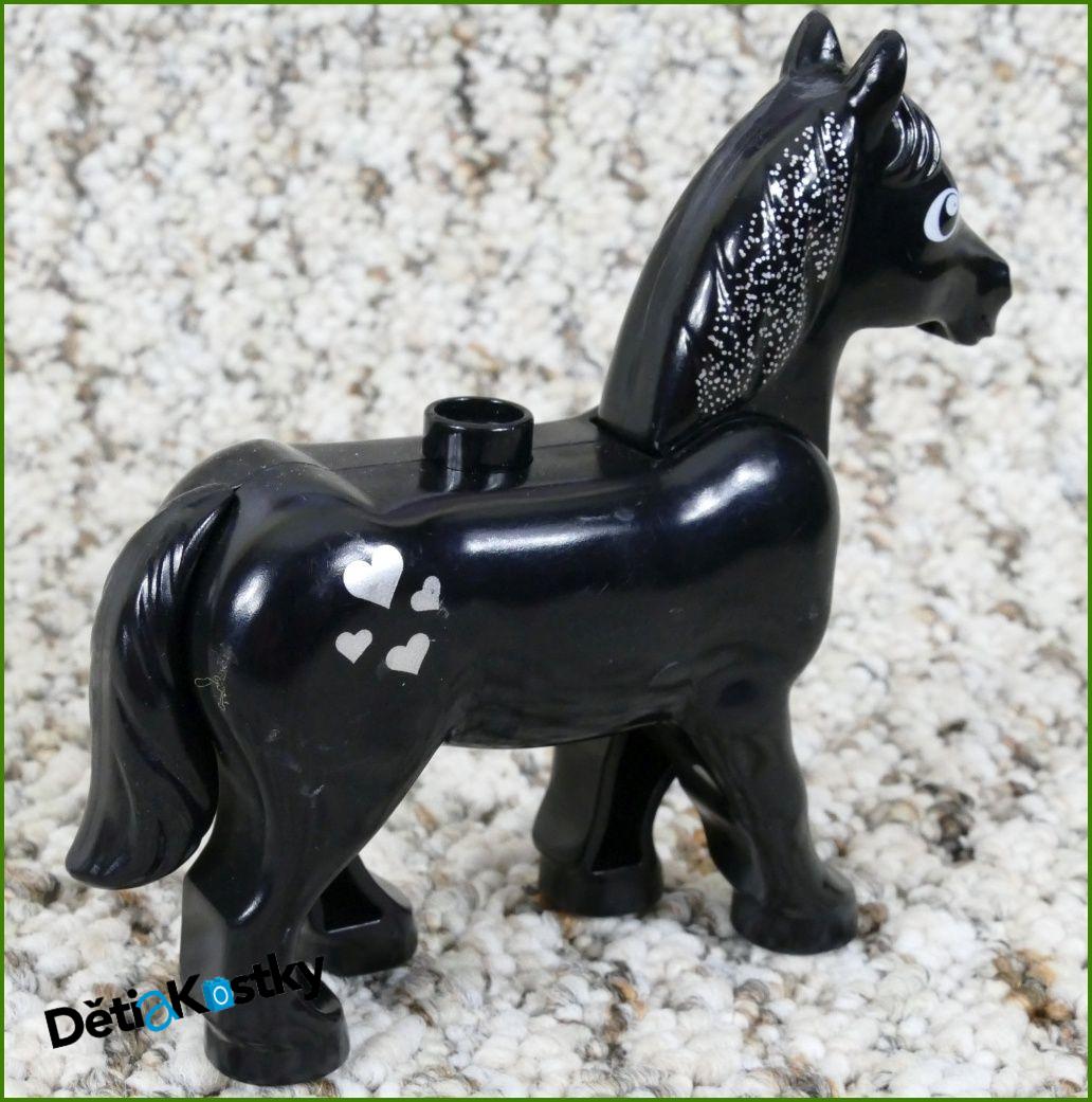 Lego® Duplo® Černý Kůň se Srdíčky - Starší Typ