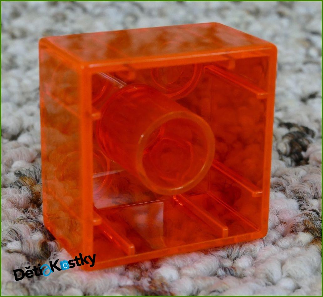 Lego® Duplo® Kostka 2x2 Průhledná Světle Oranžová