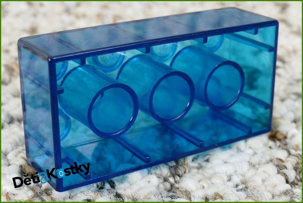 Lego® Duplo® Kostka 2x4 Průhledná Tmavě Modrá