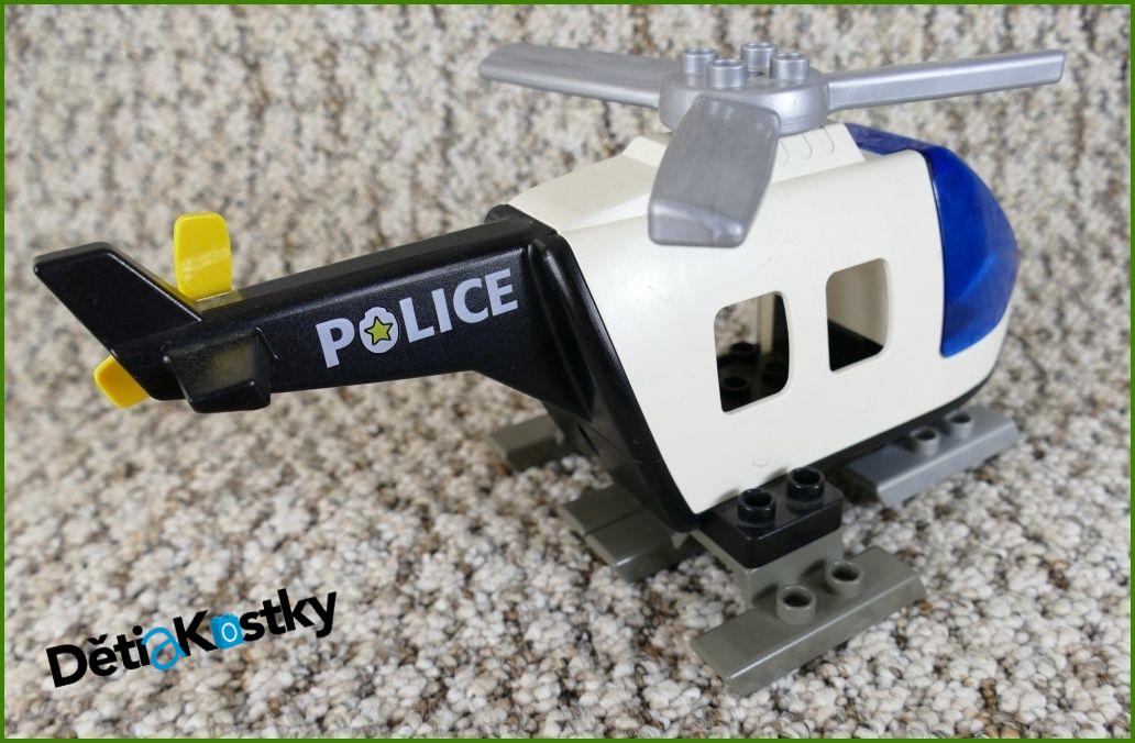 Lego® Duplo® Vrtulník Policejní Velký Bílý s Lyžinami