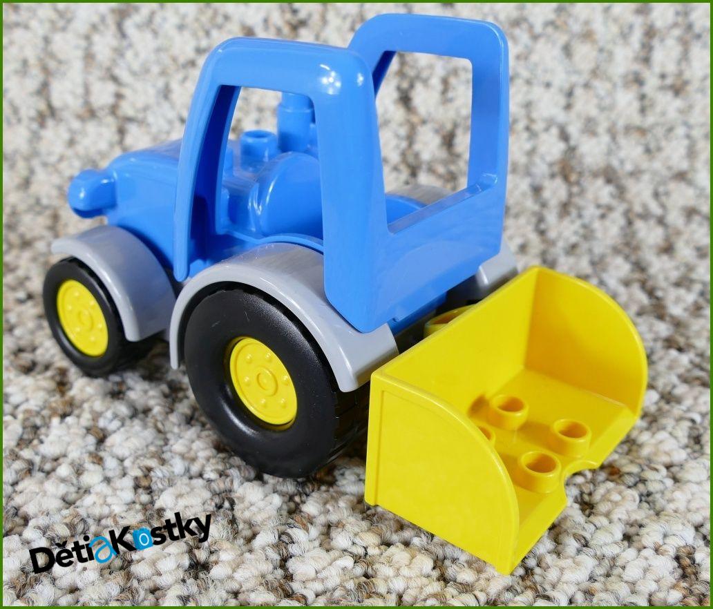 Lego® Duplo® Traktor Novější Modrý se Žlutou Radlicí