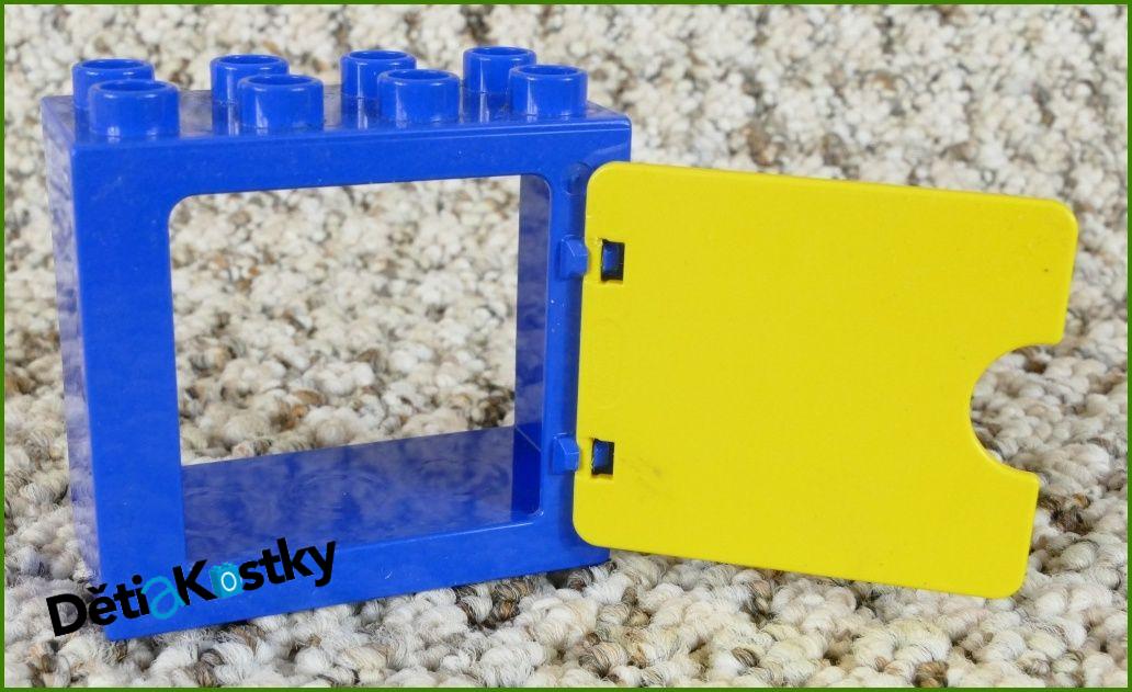 Lego® Duplo® Kostka se Žlutými Plnými Dveřmi Modrá