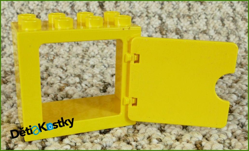 Lego® Duplo® Kostka se Žlutými Plnými Dveřmi Žlutá