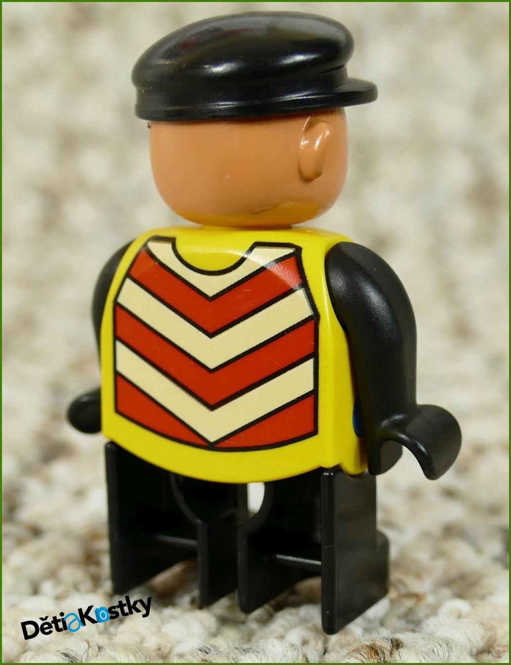 Lego® Duplo® Figurka Dělník Starší Typ - Černá Čepice