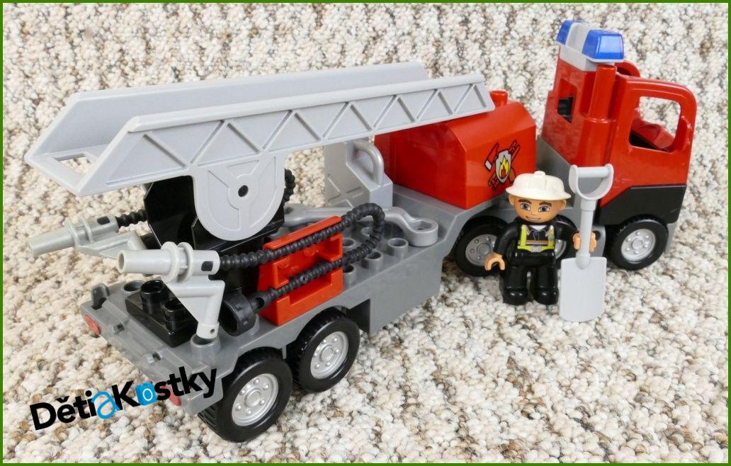 Lego® Duplo® Hasičské Auto s Návěsem, Žebříkem a Příslušenstvím