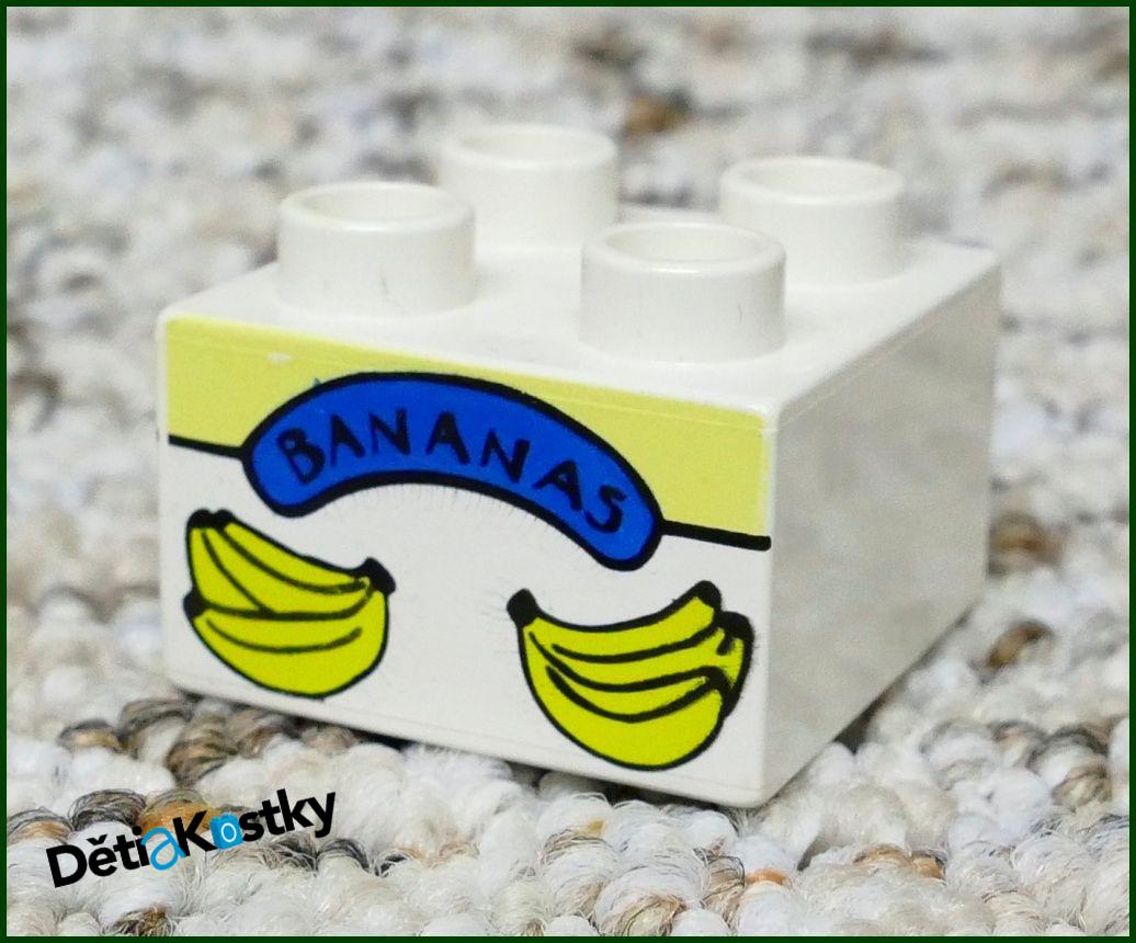Lego® Duplo® Kostka Bílá 2x2 Banány