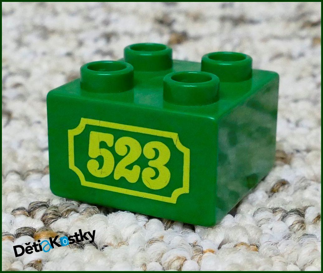 Lego® Duplo® Kostka Zelená 2x2 Čísla 523