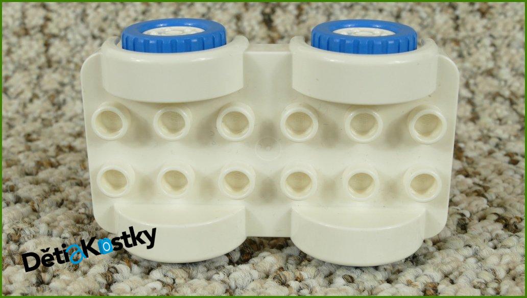 Lego® Duplo® Podvozek Autíčka 4x6 Bílý - Modrá Kola