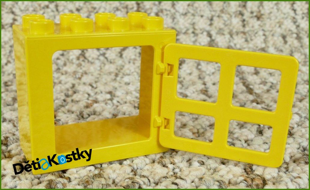 Lego® Duplo® Kostka s Oknem Žlutá - Žluté Okno Hranaté