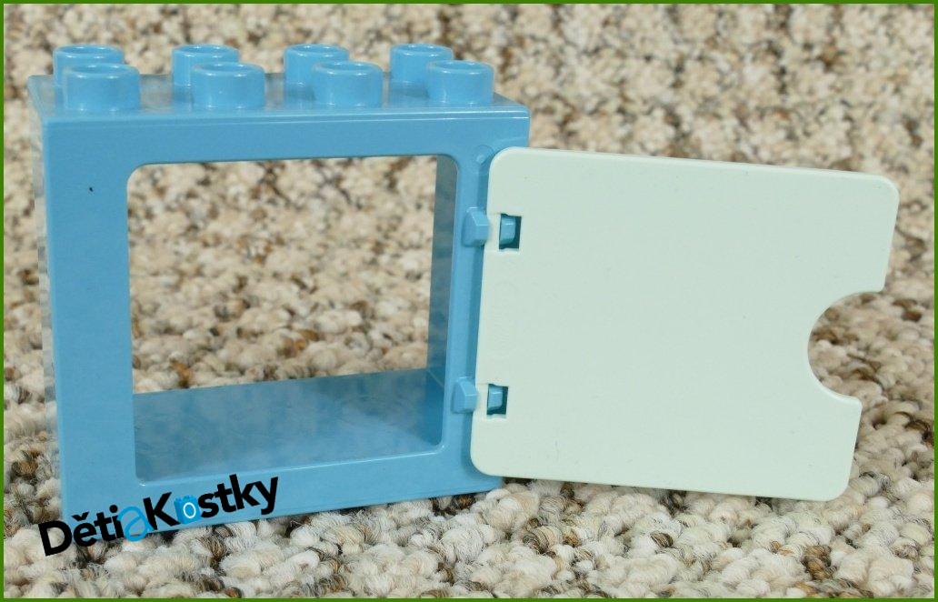 Lego® Duplo® Kostka s Dvířky Tyrkysová (Trouba s Koláčky Světle Tyrkysová)