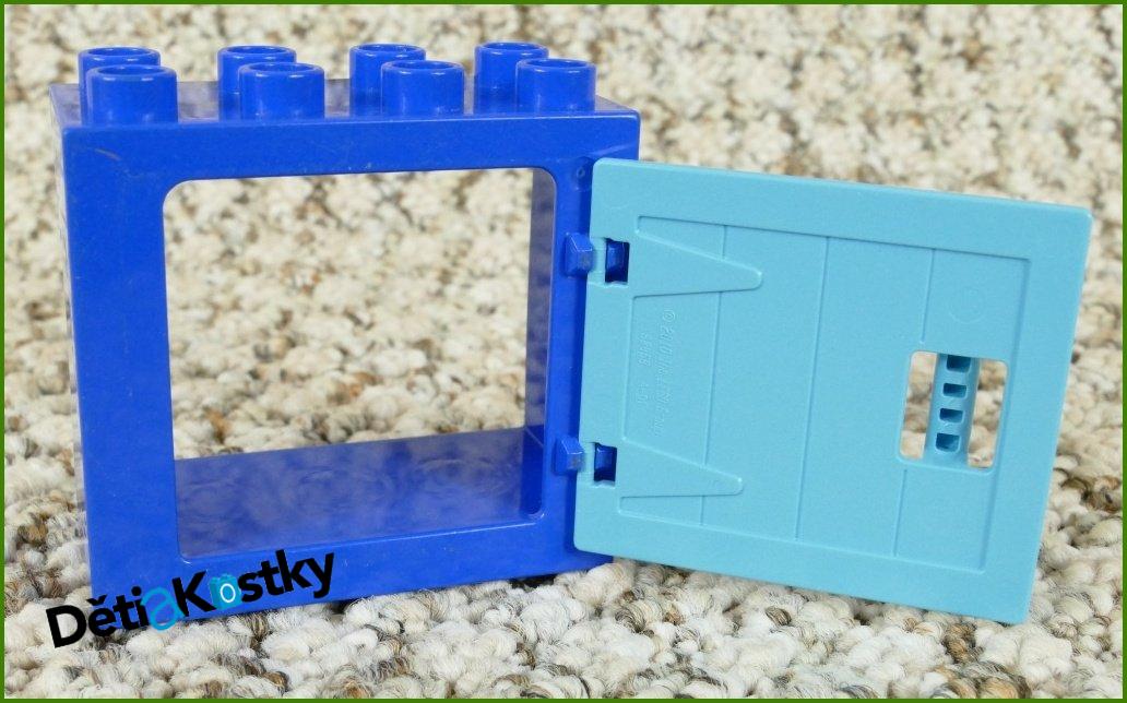 Lego® Duplo® Kostka s Tyrkysovými Dveřmi Tmavě Modrá