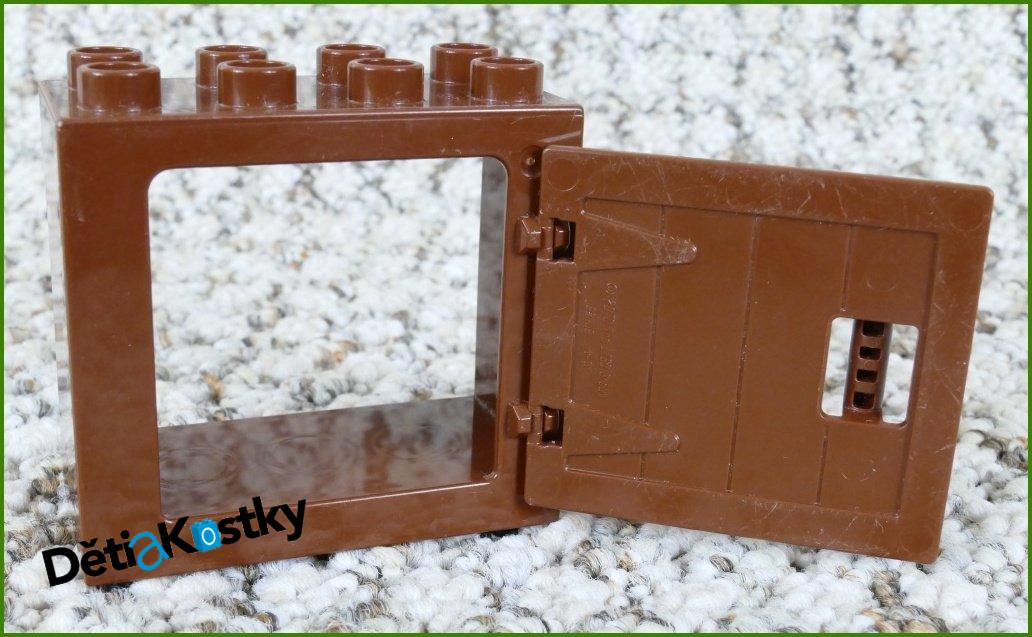 Lego® Duplo® Kostka s Hnědými Dveřmi Tmavě Hnědá