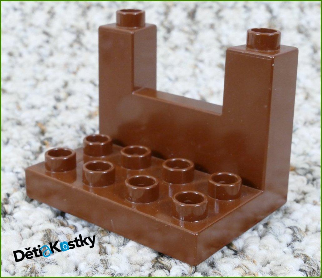 Lego® Duplo® Hradba Horní Díl - Tmavě Hnědá