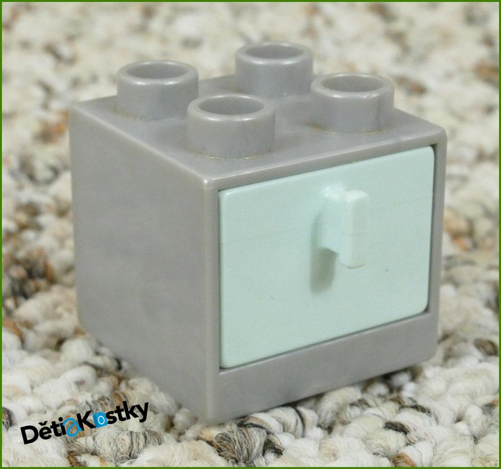 Lego® Duplo® Skříňka Malá Šedá/Světlounce Zelený Šuplík