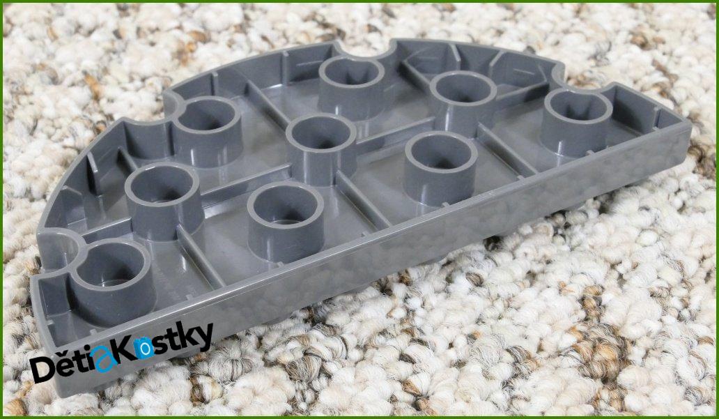 Lego® Duplo® Podložka/Destička 4x8 Půlkulatá Tmavě Šedá