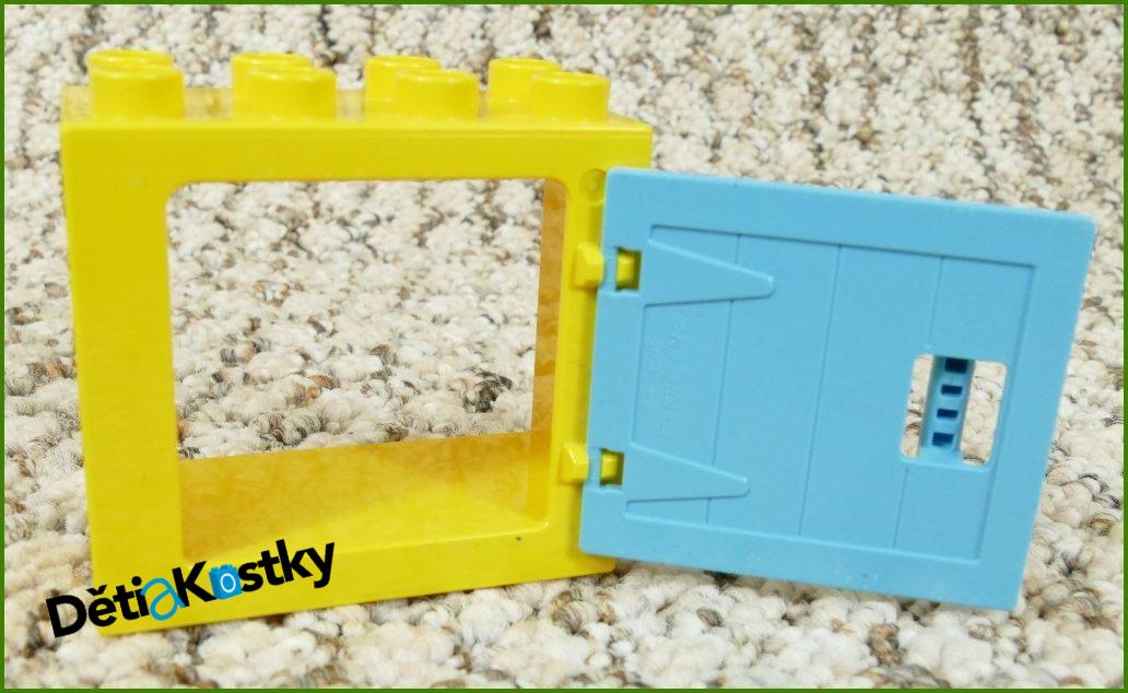 Lego® Duplo® Kostka s Tyrkysovými Dveřmi Žlutá