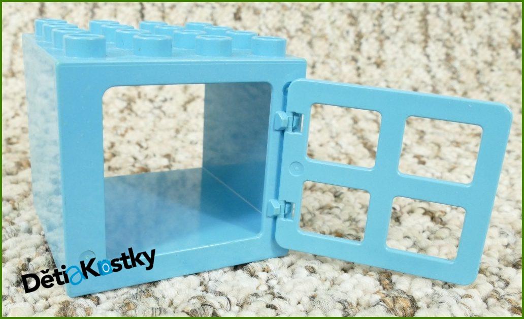 Lego® Duplo® Kostka s Oknem 4x4x4 Tyrkysová - Tyrkysové Okno