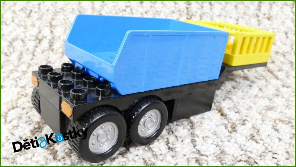 Lego® Duplo® Návěs pro Tahač Černý se Žlutou a Modrou Korbou