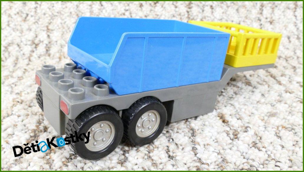 Lego® Duplo® Návěs pro Tahač Šedý se Žlutou a Modrou Korbou