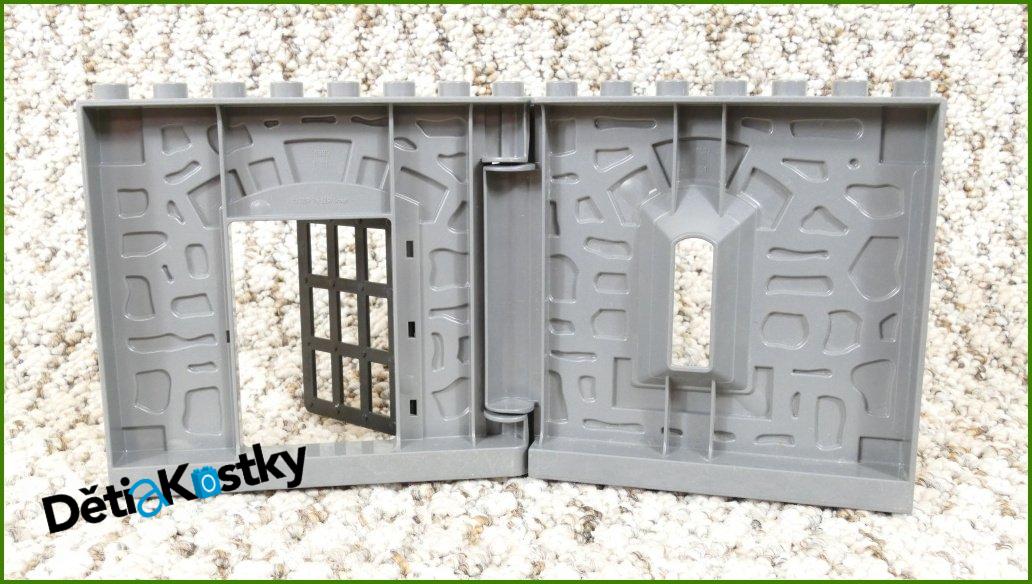 Lego® Duplo® Stěna Hradu Tmavě Šedá - Černá Mříž