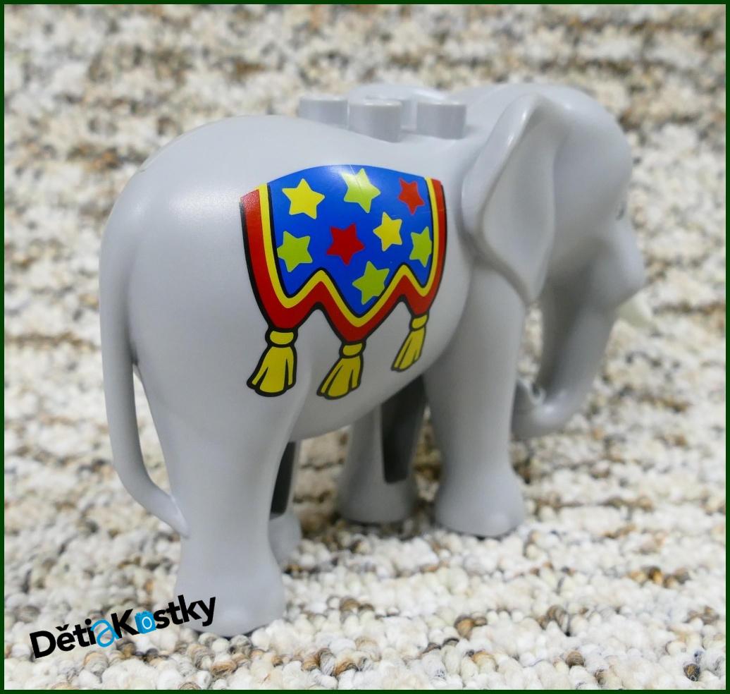 Lego® Duplo® Slon s Kly Cirkusový Novější Typ (Modrá Dečka)