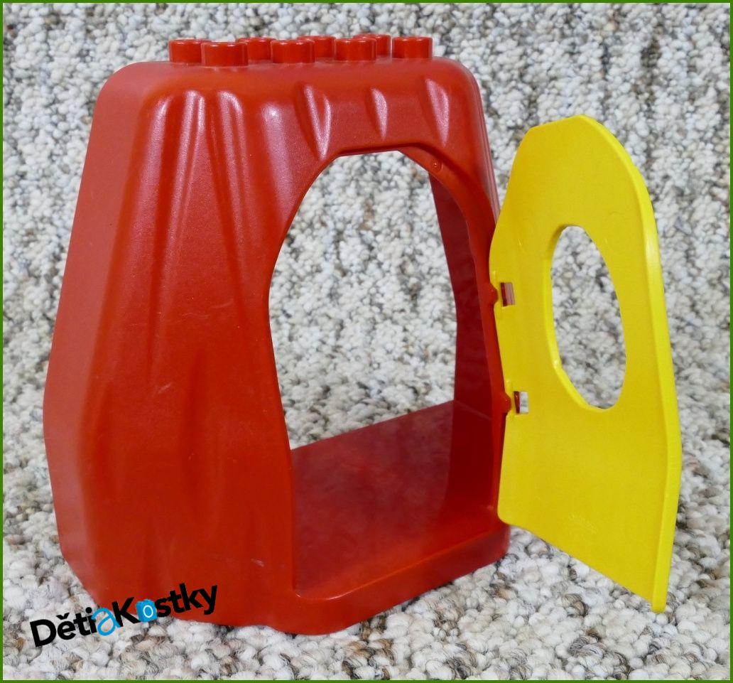 Lego® Duplo® Domeček Červený se Žlutými Dveřmi a Otvorem