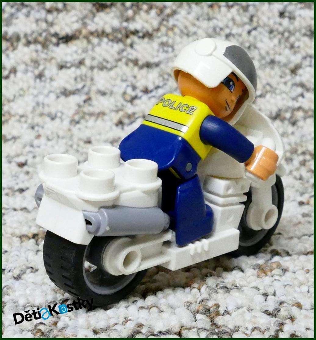 Lego® Duplo® Policejní Motorka Bílá s Policajtem