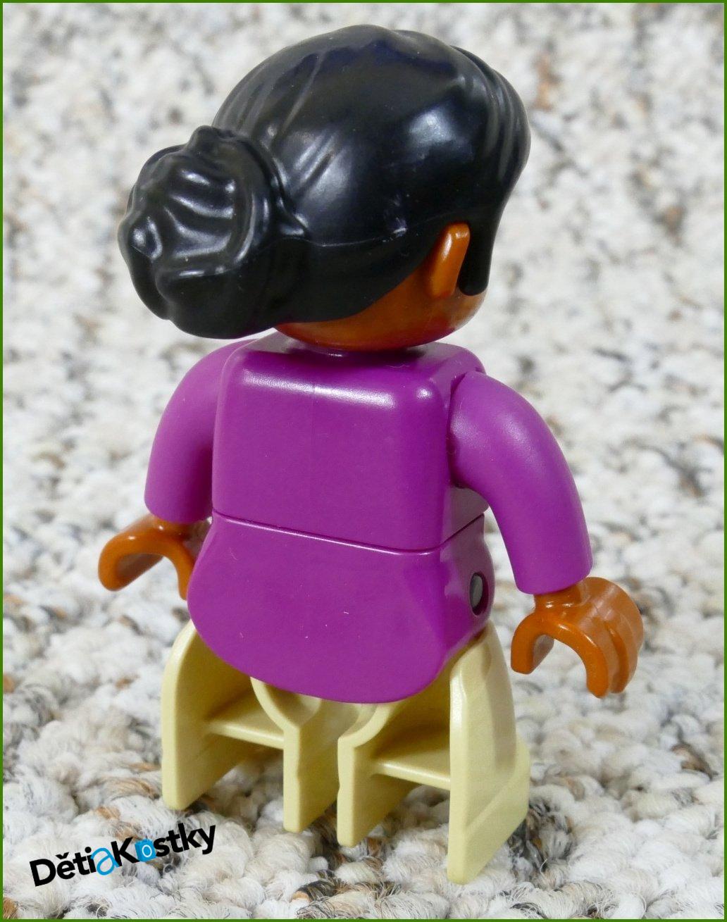 Lego® Duplo® Paní ve Fialovém s Černým Drdolem