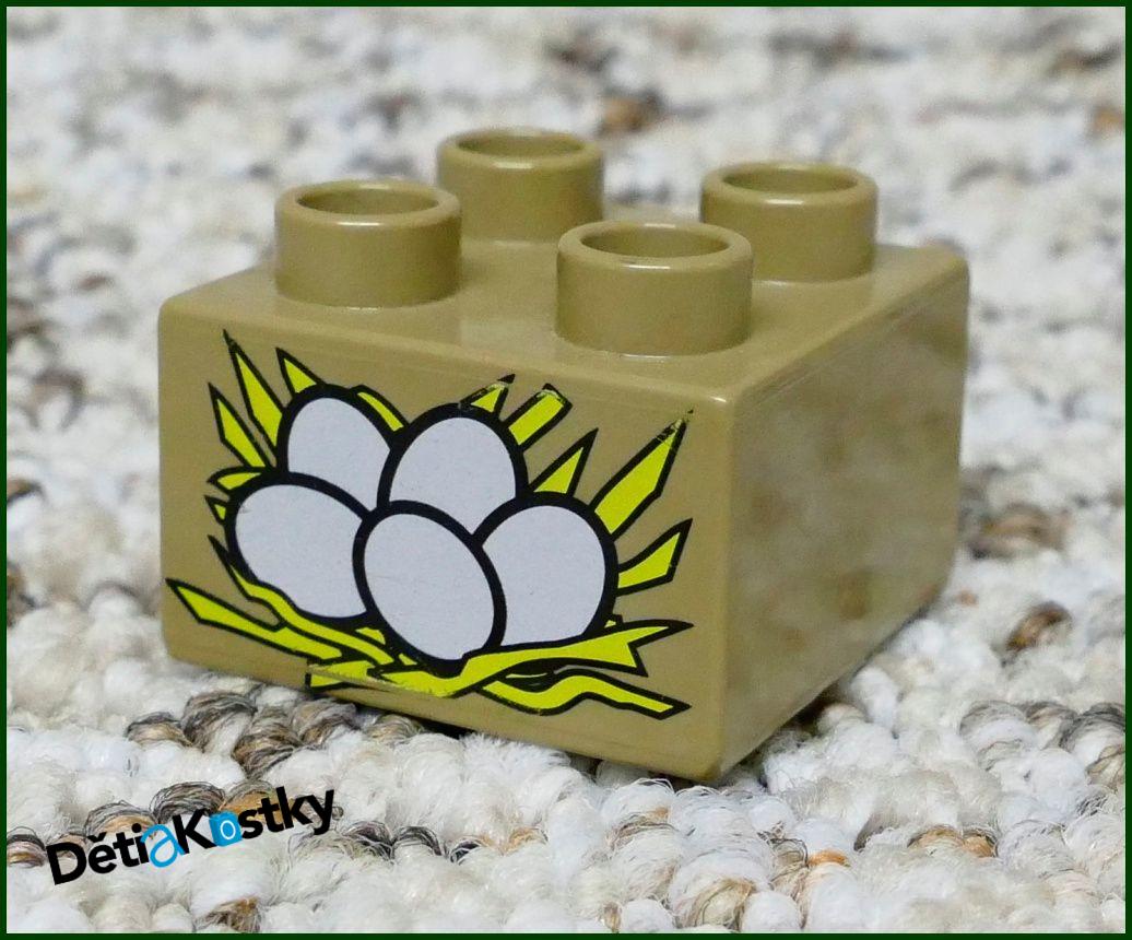 Lego® Duplo® Kostka Tmavě Béžová 2x2 Vajíčka