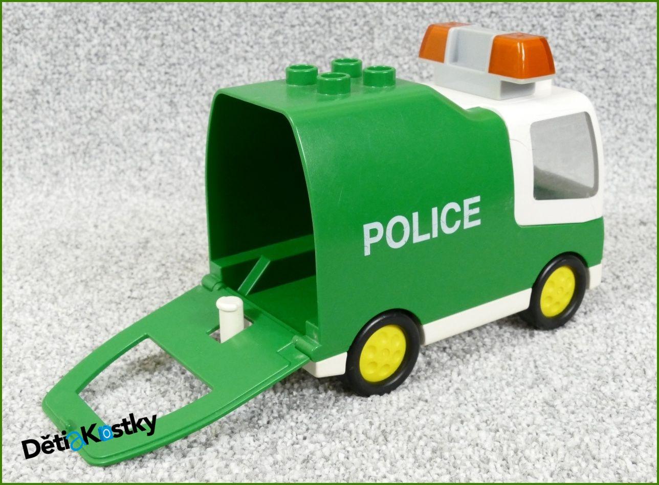 Lego® Duplo® Policejní Dodávka Zelená s Oranžovým Majáčkem