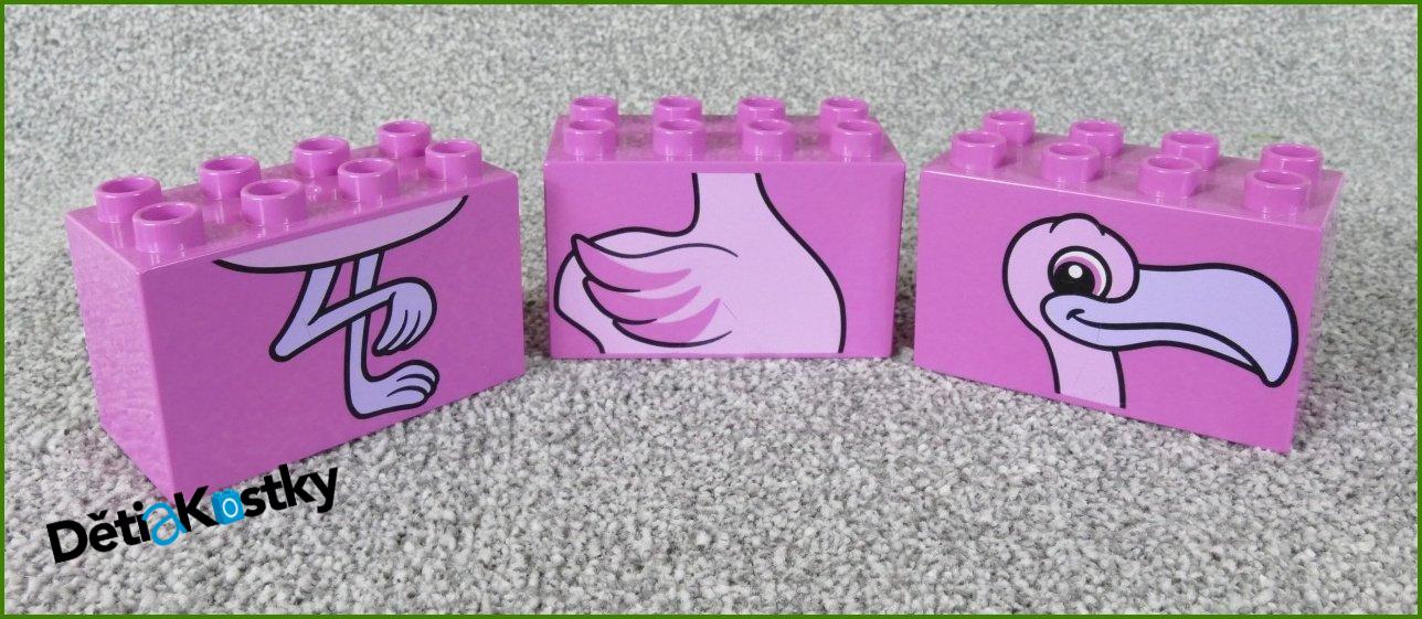 Lego® Duplo® Zvířátko z Kostek 2x4x2 - Plameňák