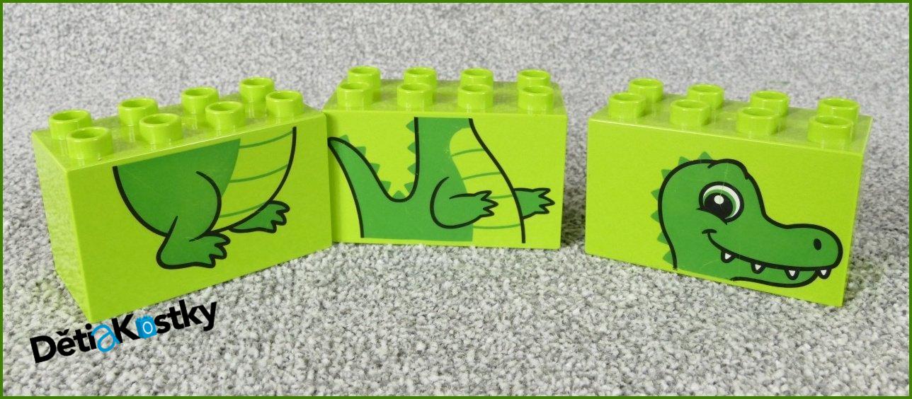 Lego® Duplo® Zvířátko z Kostek 2x4x2 - Krokodýl