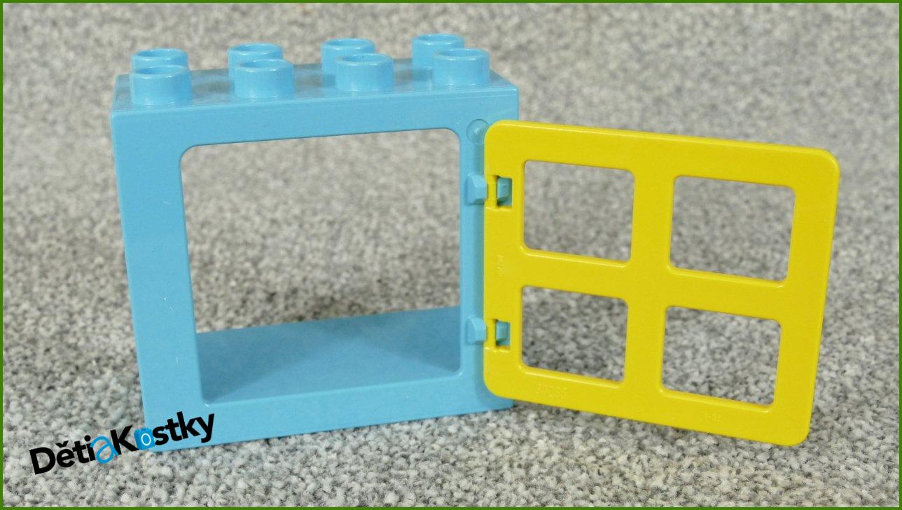 Lego® Duplo® Kostka s Oknem Tyrkysová - Žlutá Okenice